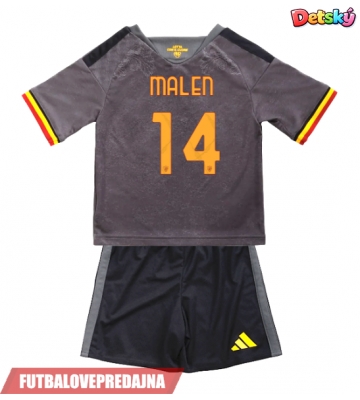 Lacne Dětský Futbalové dres AS Roma Donyell Malen #14 2026-27 Krátky Rukáv - Tretina (+ trenírky)